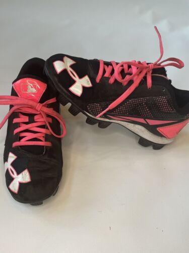Crampons Under Armour Glyde 2 RM JR Fille Rose - Softball, Taille 4Y, Occasion