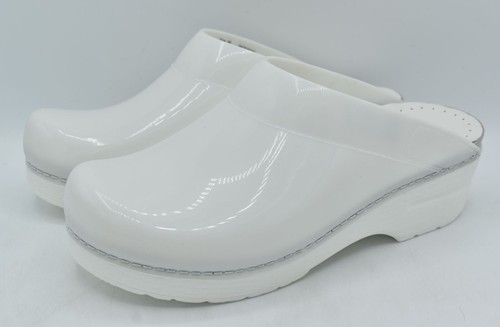 Dansko Womens Size US 7.5-8 EU 38 Sonja Translucent White Slip On Clogs Shoes
