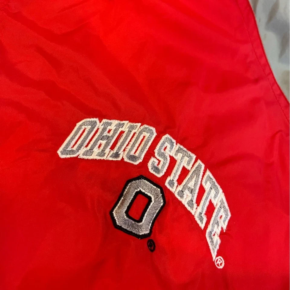Ohio State 防风夹克男式 XL Steve & Barrys 红色衬里拉链连帽 — 第 4/4 张图片