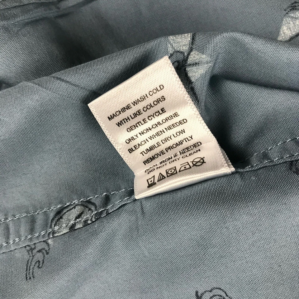 EMS Shirt Mens XXL Blue Nautical Prints AOP Short Sleeves Button Up - Image 3 of 4