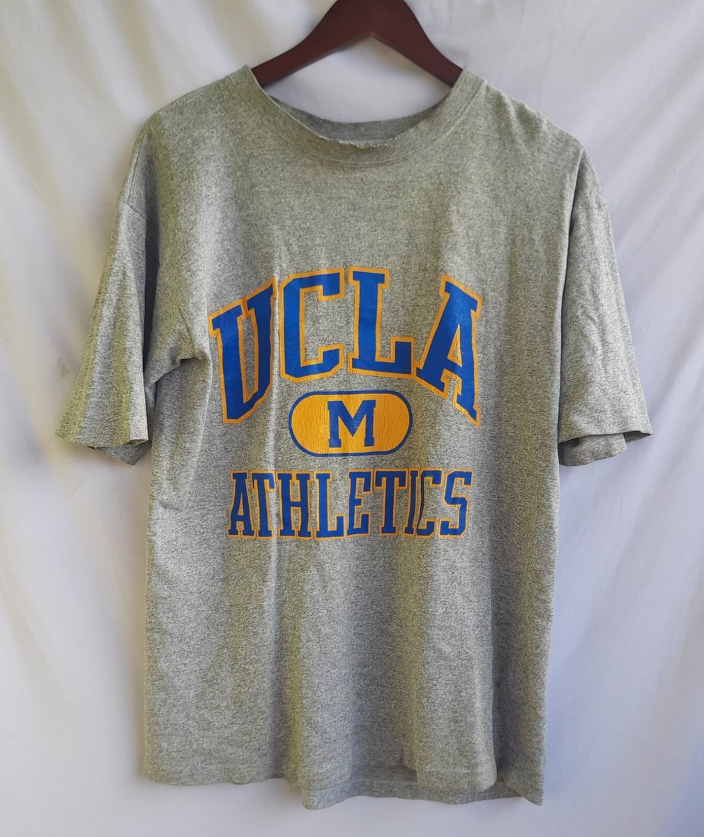 Vintage 80s 90s UCLA Athletics MVP T-Shirt Gray Size M Single
