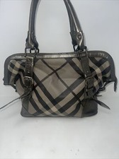 VTG Burberry London Nova Check Satchel Handbag READ 10x12x6