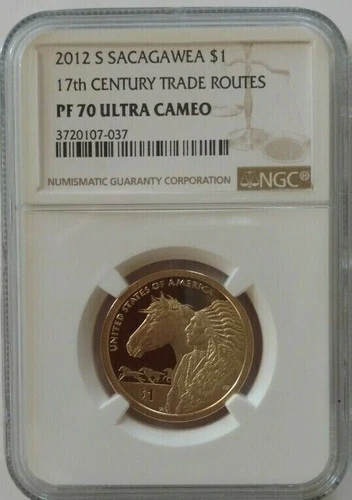 2012 S Sacagawea $1  17th Century Trade Routes NGC PF 70 Ultra Cameo
