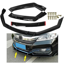 For 2014-2017 Honda Accord 9th 9.5th Front Bumper Lip Body Kit Spoiler Splitter