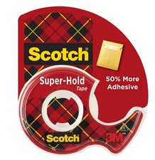  LOT OF 144 Scotch 3M Super-Hold Tape with Dispenser, Transparent