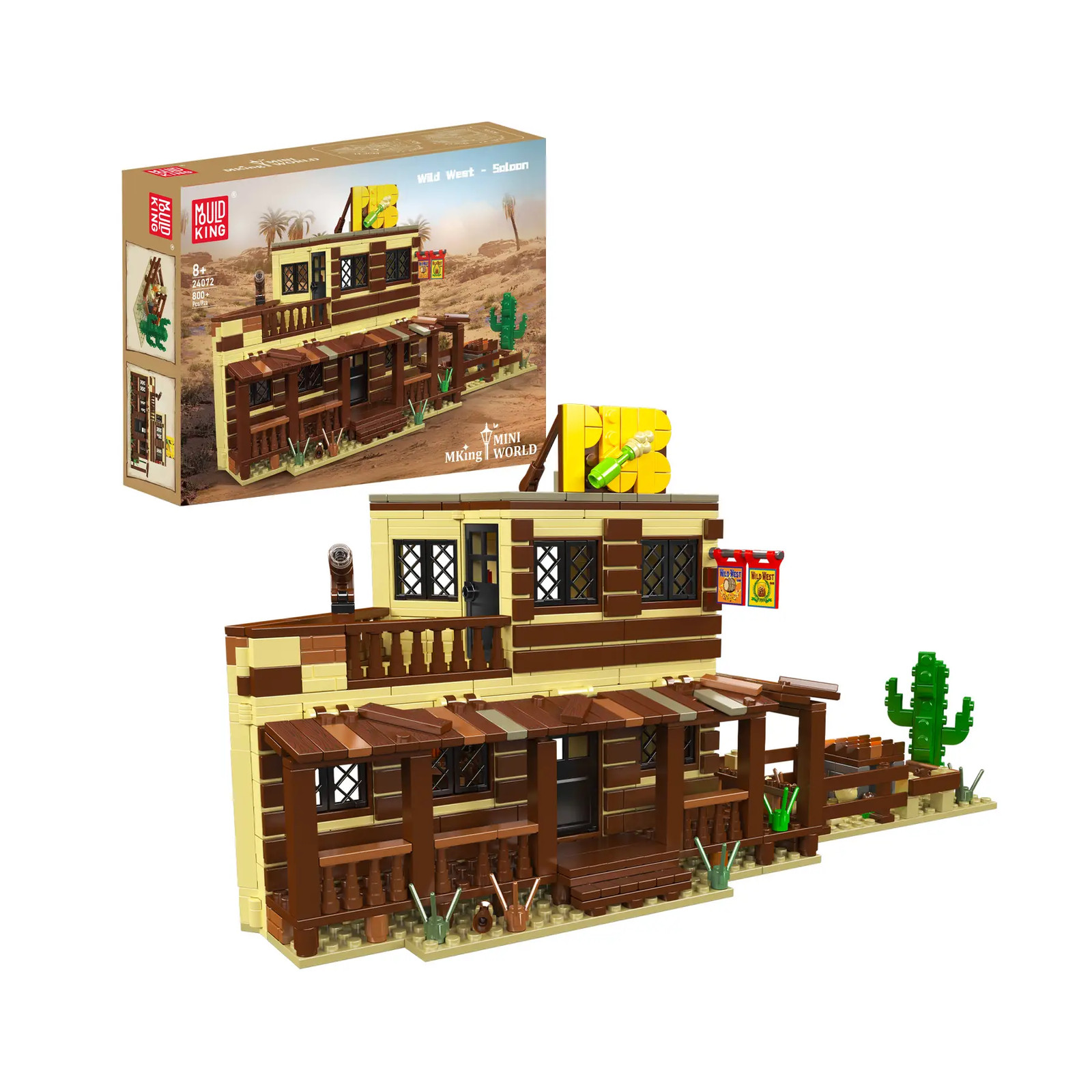 Mould King 24072 Wild West Saloon Bar Pub Building Blocks Model 800pcs