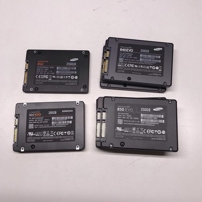 Lot of 11 Samsung 840/840 EVO/850 EVO/860 EVO 250GB SATA 2.5'' SSDs
