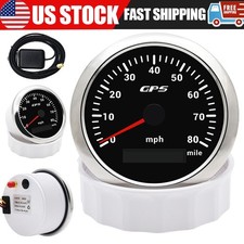 85mm Gps Speedometer Odometer Gauge 0-80mph Waterproof For Marine Car Boat Truck