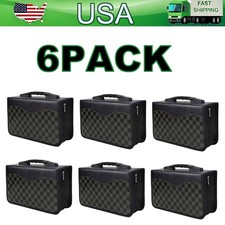 6PACK 128 Disc CD DVD Case Storage Wallet Holder Organizer Zipper Bag Album Box