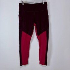 Athleta All In Structured High Rise Colorblock Cropped Leggings Size L