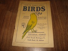 Vintage Gifts That Live Birds Universal Aviaries South Bend Indiana