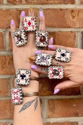Playing Card Square Ring