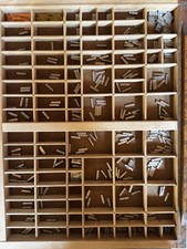 Lot of 6 Fonts Letterpress Metal Type Letters Numbers Symbols Printing Stamping