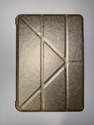 Gold Color Basic Solid Style New Folio Case for iPad Mini 1 & 2 Translucent View