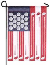 Golf Double Applique Garden Flag