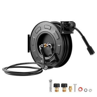 #ad Uimoso Retractable 60ft Pressure Washer Hose Reel 1 4in 4000PSI Auto Rewind $95.99