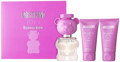 Moschino Toy 2 Bubble Gum EDT Set 50ml + 50ml BL + 50ml Duschgel OVP NEU