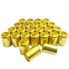 25PCS 7326 Brass Fitting Ferrules, 0.593in ID x 1in Long for 7326 25, Yellow