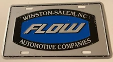Flow Automotive Companies Dealership Booster License Plate Winston Salem NC