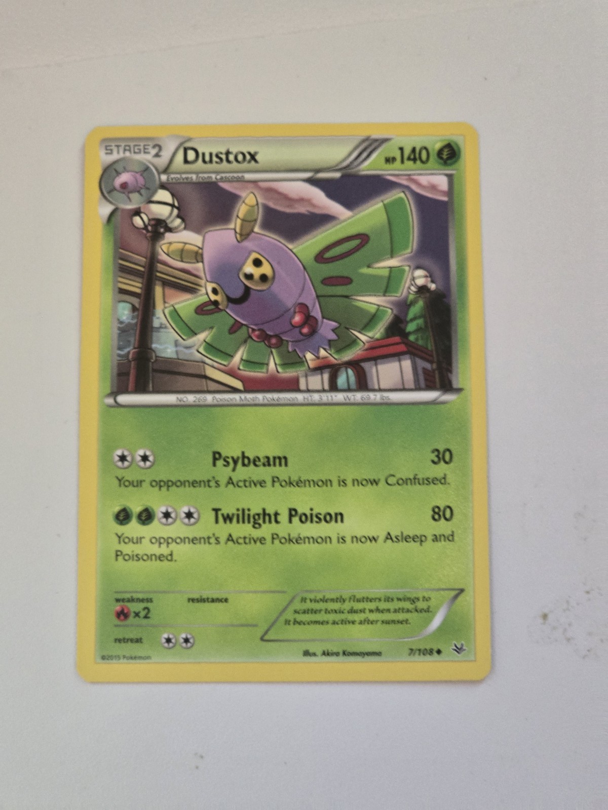 Pokemon Trading Card - Roaring Skies: Dustox 7/108