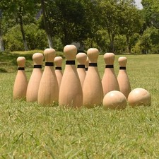 Outdoor Giant Lawn Bowling Games Wooden Lawn Set Fun Sports Games Outside or ...