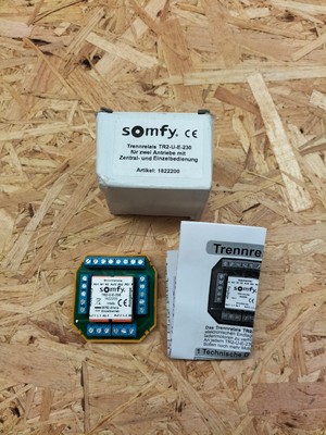 Somfy TR2-U-E-230 Trennrelais für 1-2 Antriebe, Unterputz (1822200)