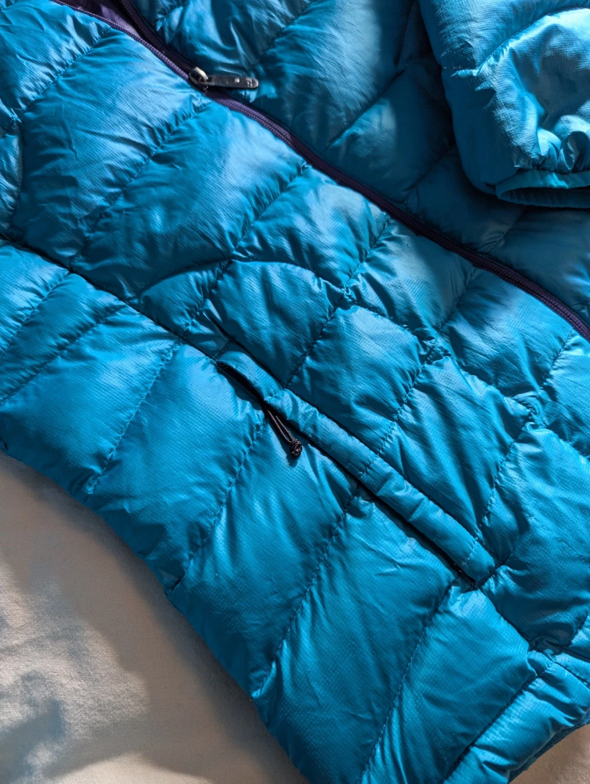 lole elena hooded down puffer purple ski snow jacket