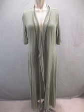 NWT Quince Size L Womens Green Short Sleeve V Neck Belted Wrap Maxi Dress 470
