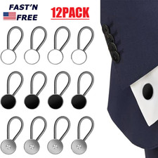 12 Metal Collar Neck Waist Extender Buttons For Men Dress Shirts Pants Belt USA
