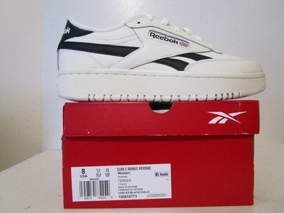 Reebok Club C Double Revenge Low Tennis Sneaker Chalk/Core Black Chalk W8~M6.5