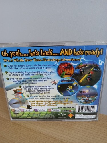 Crash Bandicoot: Warped (Sony PlayStation 1, 1998) PS1 - Disc and Case Only - Picture 2 of 8