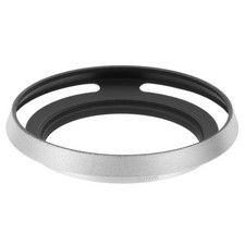 52mm Lens Hood, Universal Metal Thin Hollow Screw-in Vented Lens Hood, Silver