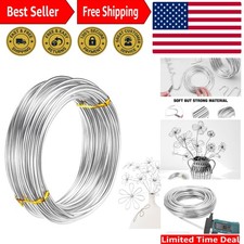 9 Gauge Aluminum Craft Wire, 50 Feet 3mm Bendable Armature Wire for Sculpting,