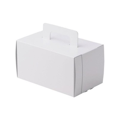 Plain White Roll Cake Box (Small) w/ Silver Baseboard, 25 pcs