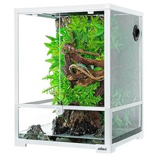 30 Gallon Reptile Tank 18" x 18" x 24" Reptile Terrarium, Full View Glass Ter...