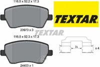 Textar 2397302 Bremsbelagsatz FüR Scheibenbremse Bremsbelagsatz