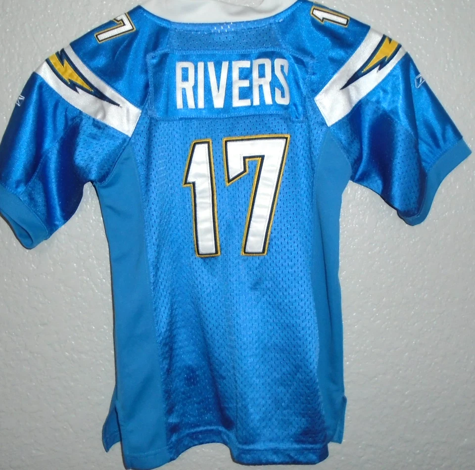 Camiseta de Colección Reebok San Diego Chargers Phillip Rivers NFL Talla Juvenil M Cosida Foto 2 de 3