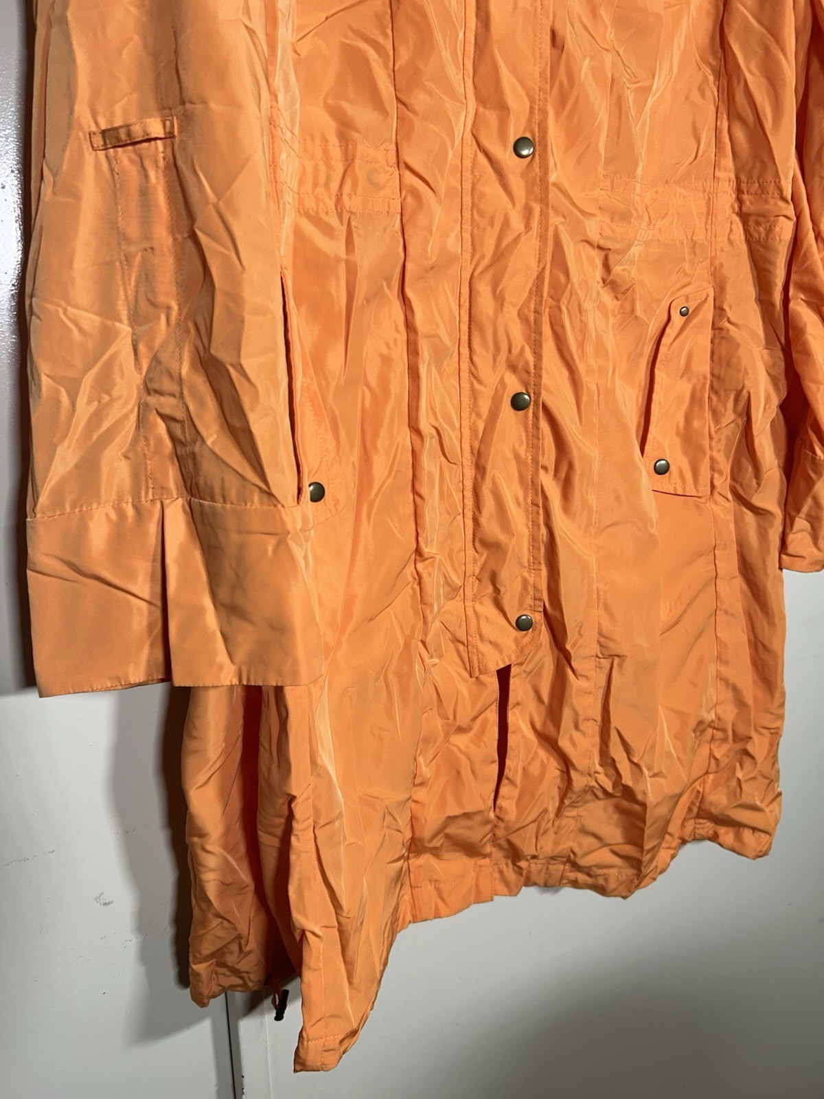 Vintage Pendeleton Bright Orange Packable ZipUp H… - image 7