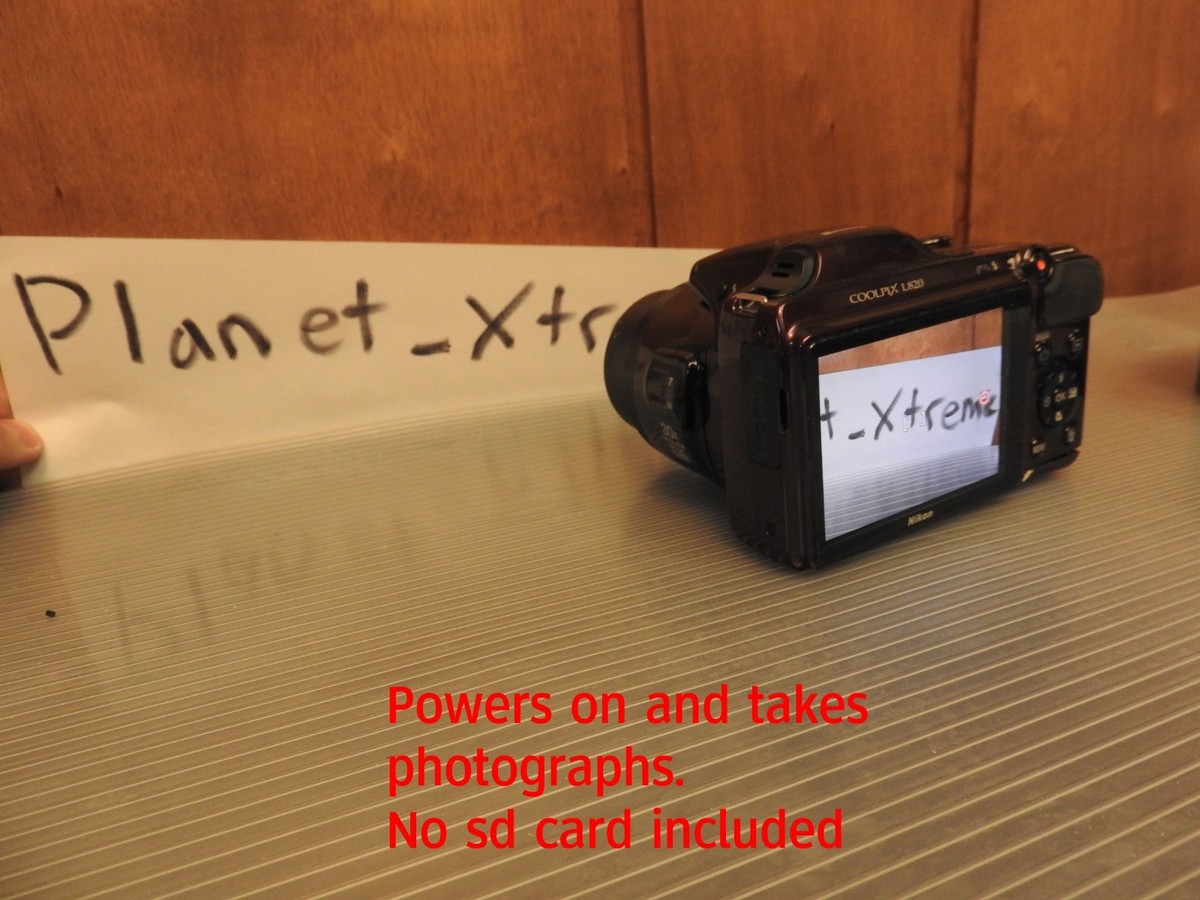 Nikon Coolpix L820 RARE MAROON Camera, 30x optical Zoom. Powers on