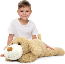 Giant Dog Puppy Stuffed Animal 32", Cute Big Stuffed Dog Body Pillow for Kids, L