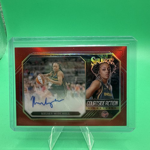 2024 Panini Select WNBA Red Prizm 73/99 Kelsey Mitchell #CSA-KM Auto nd3