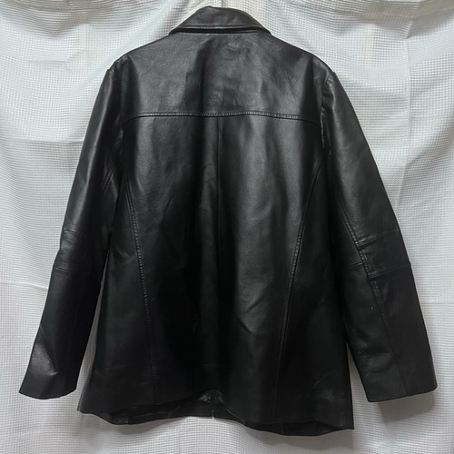 Abrigo de cuero negro JL Studio talla 16w - Imagen 6 de 9