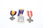 T x3 Military Medals Inc French Cross, Indian Silver Sober Medal Etc