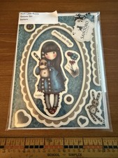Santoro London Gorjuss Girl Rubber Stamp Set - Hush Little Bunny - New w/o Box