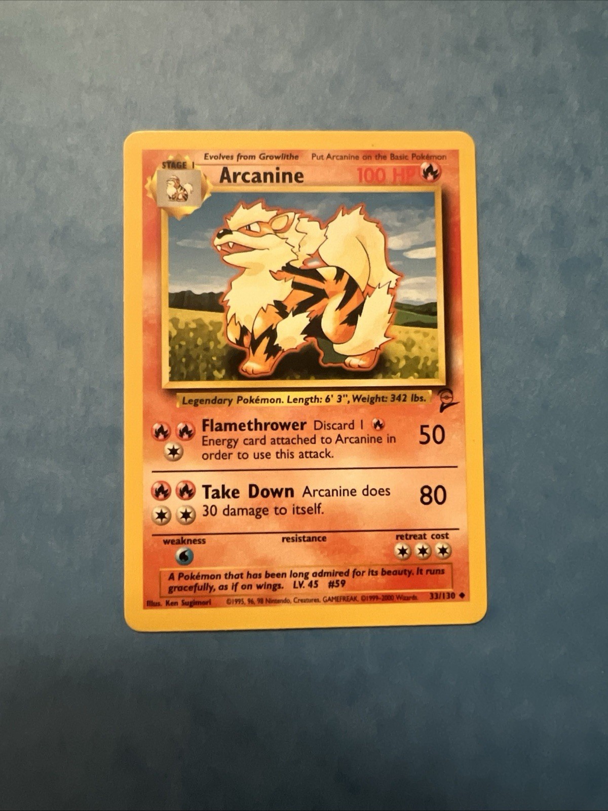 ARCANINE - 33/130 - Base Set 2 - Pokemon Card