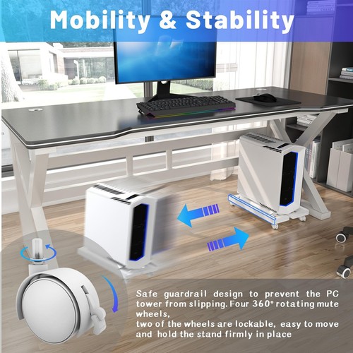 Computer-Tower-StäNder, Verstellbarer CPU-StäNder, PC-Tower-StäNder6074 - Afbeelding 2 van 9