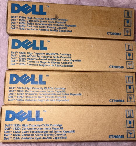 (4)originalDell Printer Ink Cartridges OEM (1320c) ๐ In Original Box - Picture 2 of 8