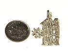 925 STERLING SILVER # 1 Mom mother day Charm pendant estate 2.0g vintage school — photo 3