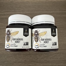 Lot of 2 1839 Raw Manuka Honey MGO 140 UMF 7 8.8 oz. New Zealand EXP 2030