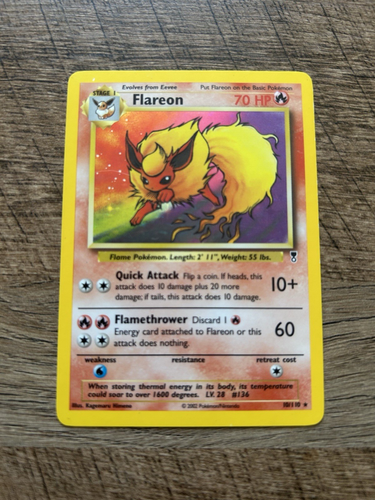 Pokémon TCG Flareon Legendary Collection Holo Card 10/110 Rare